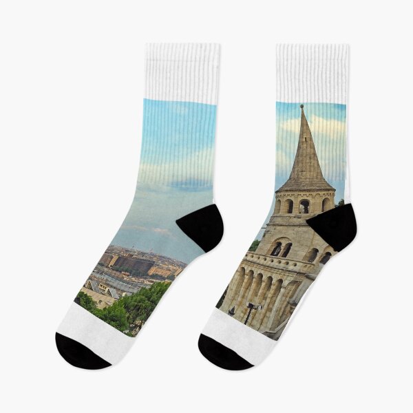 Item preview, Fisherman's Bastion panoramic view with town from the hillside,Budapest,Hungary designed and sold by goceris.