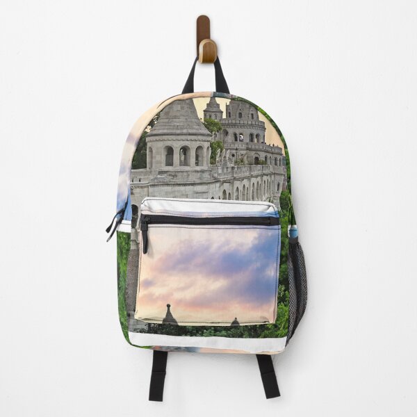 Item preview, Fisherman's Bastion panoramic view with town from the hillside in sunset,Budapest designed and sold by goceris.