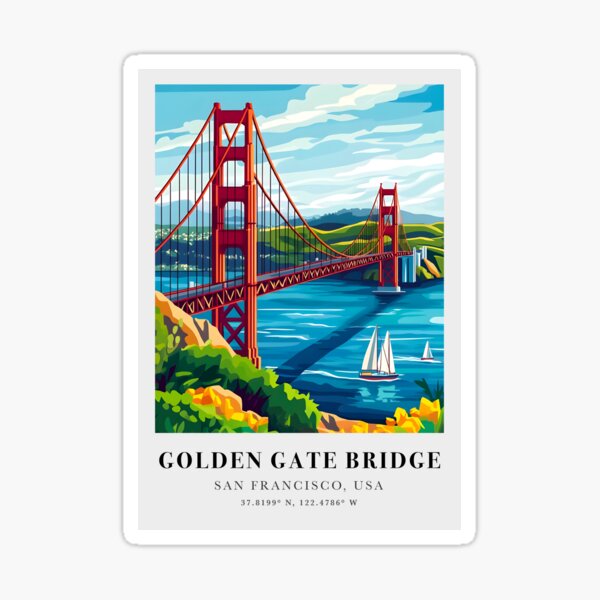 Item preview, Golden Gate Bridge Travel Print designed and sold by NomadCanvas.