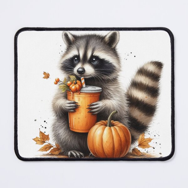 Item preview, Autumn,pumpkin spice, Raccoon, Fall designed and sold by deniz kaya.