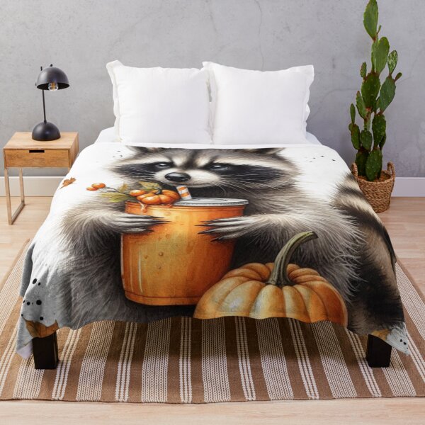 Item preview, Autumn,pumpkin spice, Raccoon, Fall designed and sold by deniz kaya.