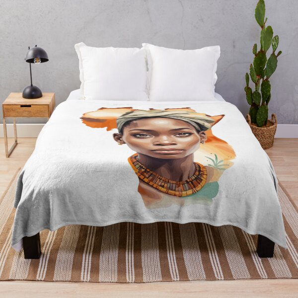 Item preview, Watercolor Beautiful African Woman designed and sold by MaateoDesign.