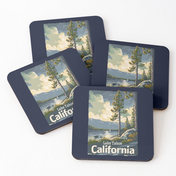 Item preview, A Vintage Travel Illustration of Lake Tahoe - California  designed and sold by GoodOldVintage.