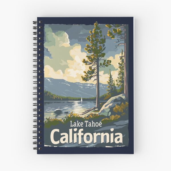 Item preview, A Vintage Travel Illustration of Lake Tahoe - California  designed and sold by GoodOldVintage.