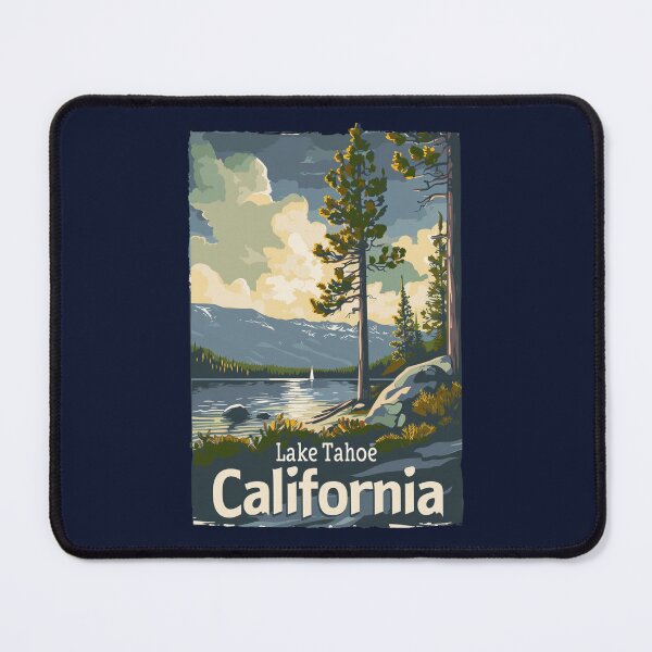 Item preview, A Vintage Travel Illustration of Lake Tahoe - California  designed and sold by GoodOldVintage.