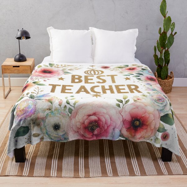 Item preview, Glitter Best Teacher,Flowers designed and sold by deniz kaya.