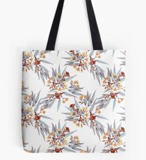 Gumnuts and Eucalyptus in Rust, Grey and Golden Tote Bag