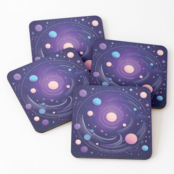 Item preview, A design of a mystical space background with swirling nebulae, glowing stars, and shadowy planets. designed and sold by HEMRO.