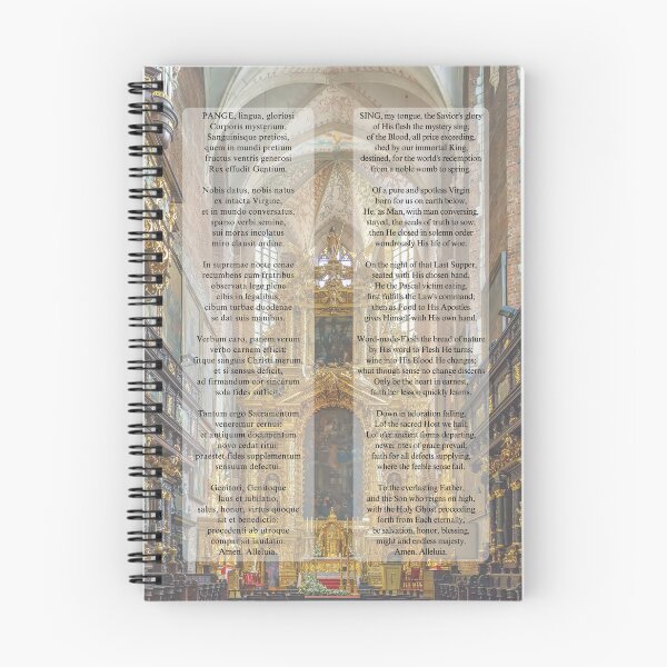 Item preview, Pange Lingua Poster / Tantum Ergo Hymn designed and sold by CatholicSwag.