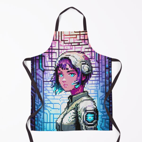 Artikelvorschau, Pixel Art Portrait Cyberpunk Mädchen 16 Bit entworfen und verkauft von Smash-420.