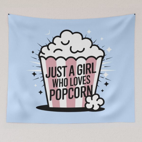 Item preview, JUST A GIRL WHO LOVES POPCORN designed and sold by 123ks.