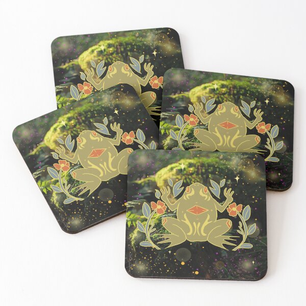 Item preview, Fairycore Fairy Frog Toad Flowers Mossy designed and sold by WildWoodlandWitch.