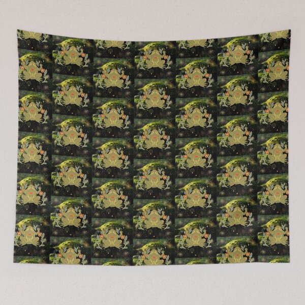 Item preview, Fairycore Fairy Frog Toad Flowers Mossy designed and sold by WildWoodlandWitch.