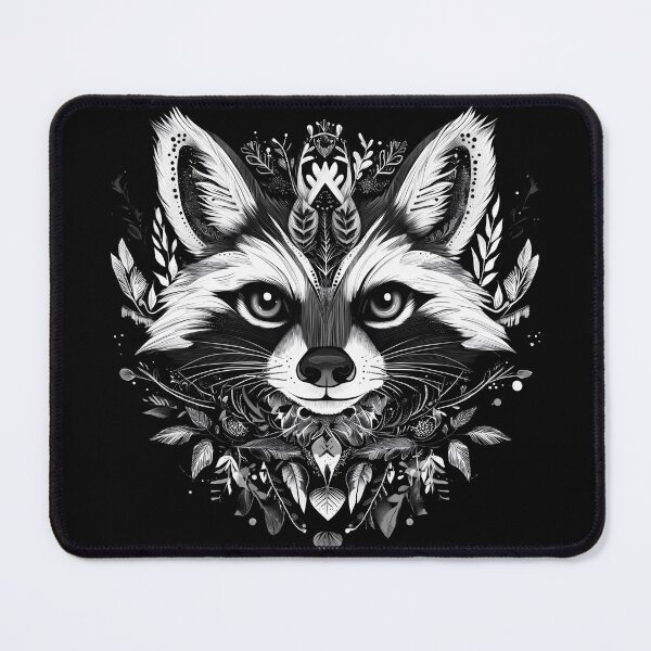 Item preview, Raccoon portrait - subdued elegant decorative design for raccoon lovers – ver. 1 designed and sold by WorldByEsi.
