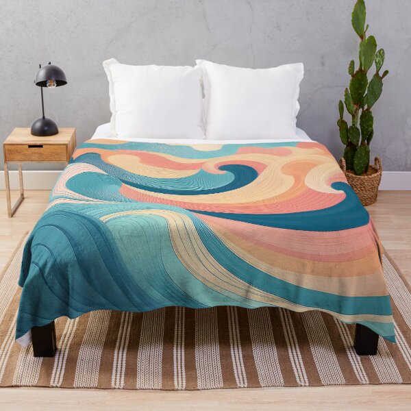 Item preview, A whimsical, abstract pattern design of spiral waves with playful curves designed and sold by HEMRO.