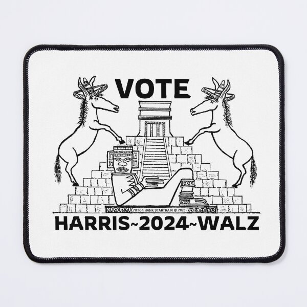 Item preview, HARRIS~2024~WALZ ~ 2-DONKEYS ~ CHACMOOL ~ PYRAMID ~ (CNVA-46) designed and sold by RodeoMalibu.