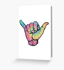 Tie Dye Shaka Greeting Card
