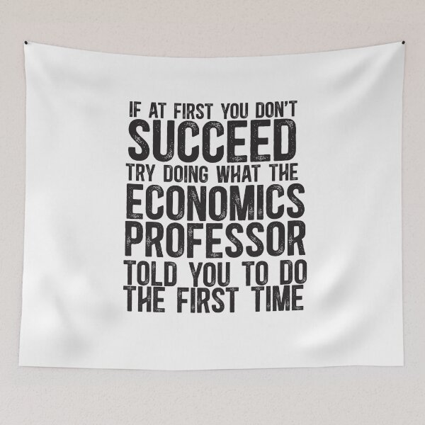 Item preview, If At First You Do Not Succeed, Try Doing What The Economics Professor Told You To Do The First Time designed and sold by TeesYouWant.