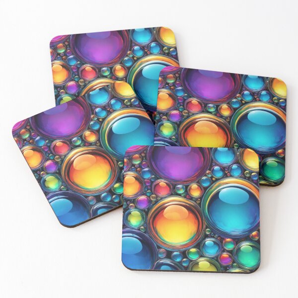Item preview, DIGITAL PRINT - Rainbow Bubbles designed and sold by Homescu Ioana.