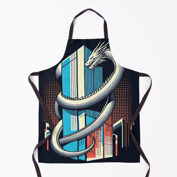 Item preview, Dragon with Skyscraper Pop Art Style designed and sold by artofuniverse.