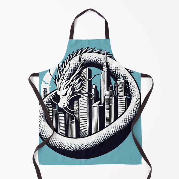 Item preview, Dragon with Skyscraper Pop Art Style designed and sold by artofuniverse.