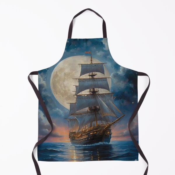 Item preview, Ship in the moonlight designed and sold by Ghazal-art.