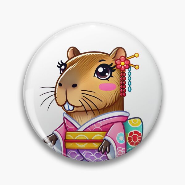 Item preview, Geisha | Capybara | Sticker style designed and sold by AniDragonfly.