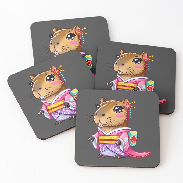 Item preview, Geisha | Capybara | Sticker style designed and sold by AniDragonfly.