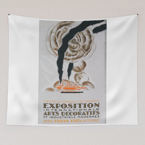 Item preview, Vintage art deco poster for an exhibition of 1925 designed and sold by colliophoto.