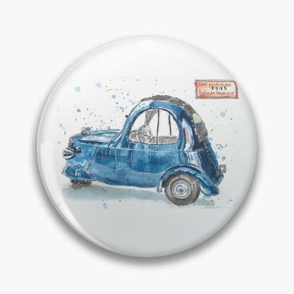 Item preview, Blue watercolour DAF oldtimer designed and sold by VickyRikiTiki.