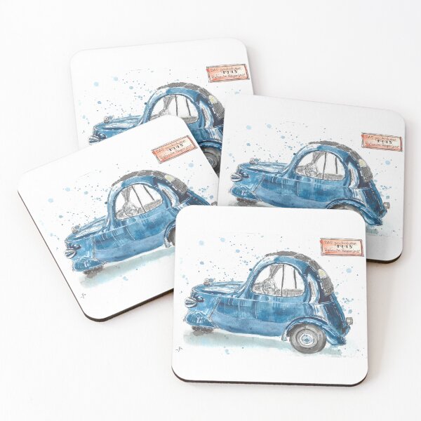 Item preview, Blue watercolour DAF oldtimer designed and sold by VickyRikiTiki.