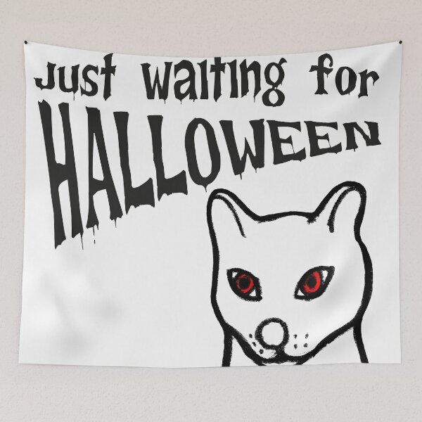 Item preview, Just Waiting for Halloween Red-Eyed Cat designed and sold by Kopiopang studio.