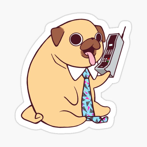 This is Fine Doggo | This is Fine Dog | This is Fine Meme - Blue Background  Sticker - Sticker Graphic - Auto, Wall, Laptop, Cell, Truck Sticker for