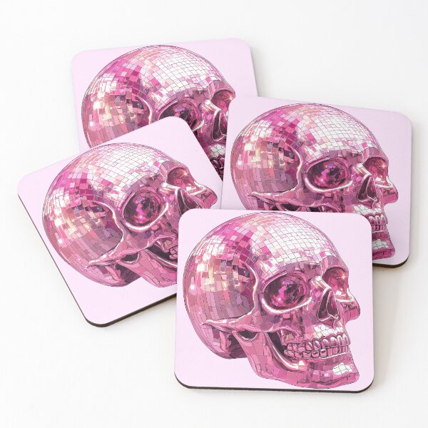 Item preview, Faux Glitter Skull Hot Pink designed and sold by RetroPrints.