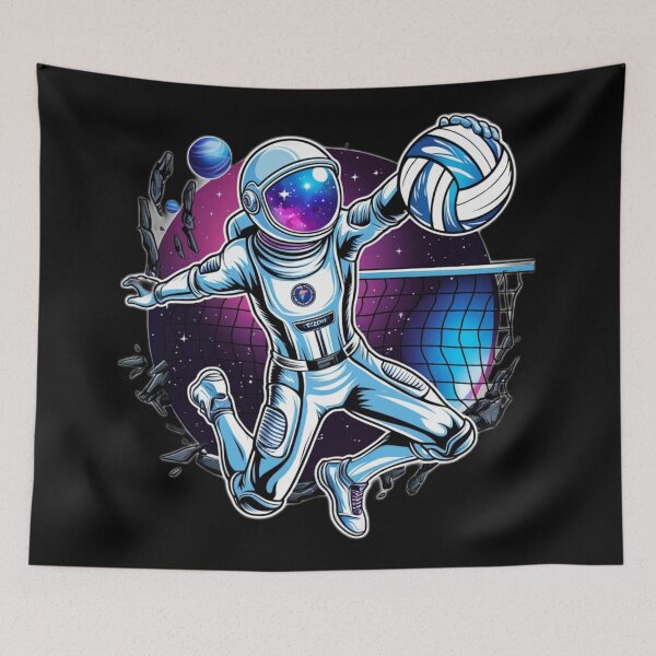 Item preview, Astronaut Spiking Volleyball in Space - Futuristic designed and sold by Kashear.