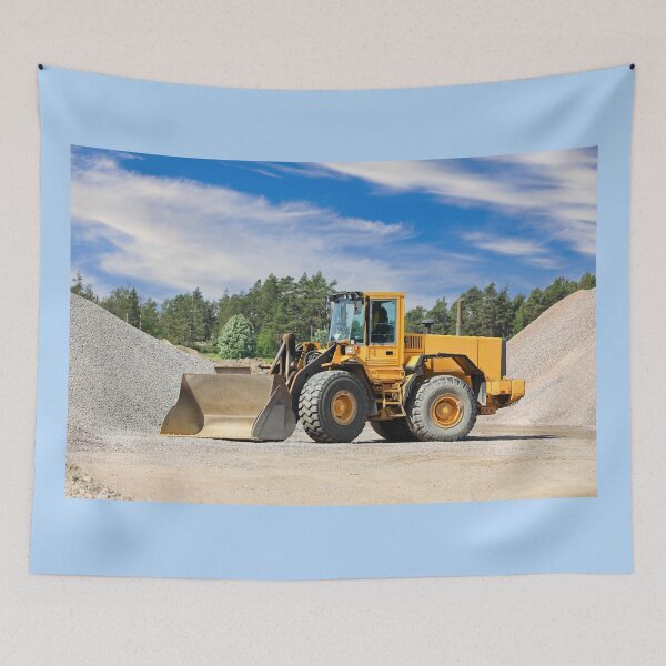 Item preview, Yellow Wheel Loader at Gravel Pit designed and sold by Taina Sohlman.