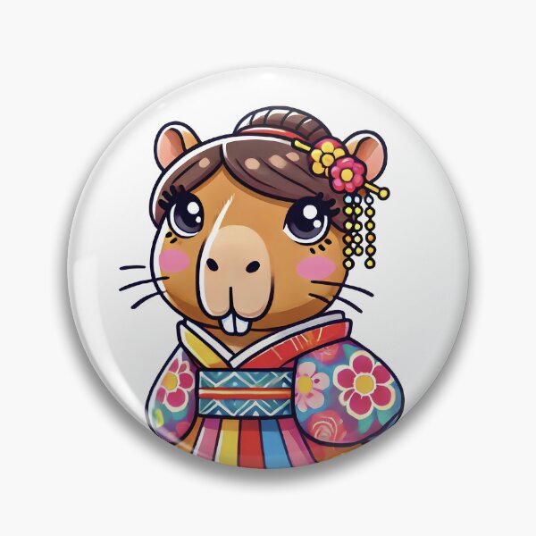 Item preview, Geisha | Capybara | Sticker style designed and sold by AniDragonfly.