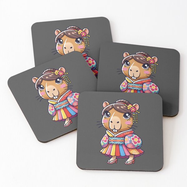 Item preview, Geisha | Capybara | Sticker style designed and sold by AniDragonfly.