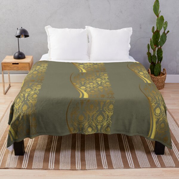 Item preview, Golden shimmering Art Nouveau pattern designed and sold by AnnabellaRh.