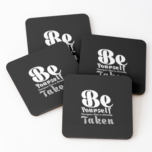 Item preview, Vector illustration with hand-drawn inscription. "Be Yourself – Everyone Else is Already Taken" poster or postcard. Calligraphic and typographic background on chalk blackboard designed and sold by SHOASHOPrb.