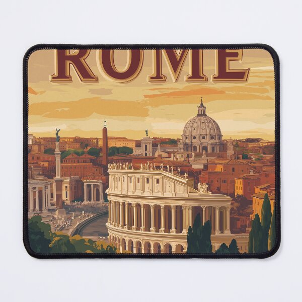 Item preview, Stunning Rome Cityscape Art Print – Vintage-Inspired Italian Decor designed and sold by nomiraclehere.