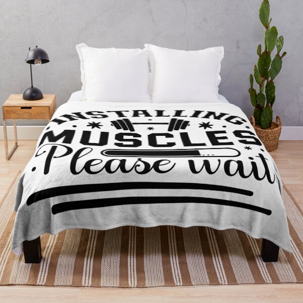 Item preview, Installing Muscles Please Wait Gym Humor designed and sold by NiceQuotesBro.
