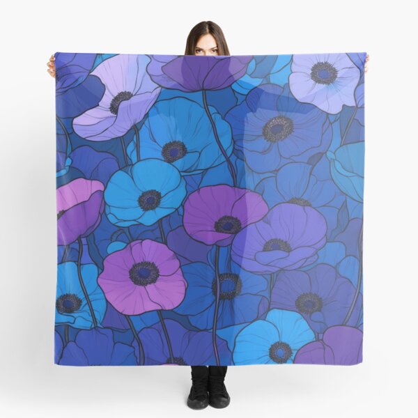 Aperçu de l'œuvre Fleurs bleues et violettes créée et vendue par SirotaInk.