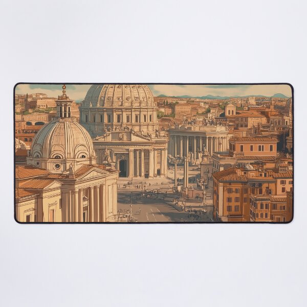 Item preview, Stunning Rome Cityscape Art Print – Vintage-Inspired Italian Decor designed and sold by nomiraclehere.