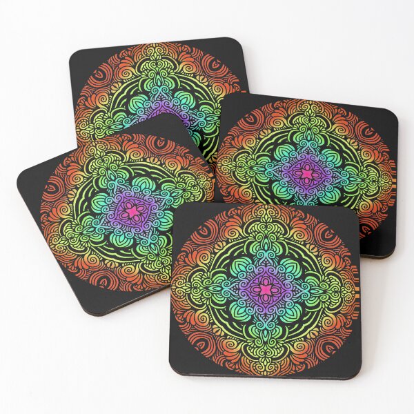 Item preview, symmetrical rainbow circle design designed and sold by chambergambit.
