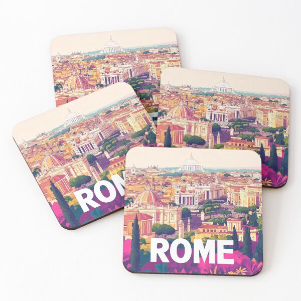 Item preview, Stunning Rome Cityscape Art Print – Vintage-Inspired Italian Decor designed and sold by nomiraclehere.