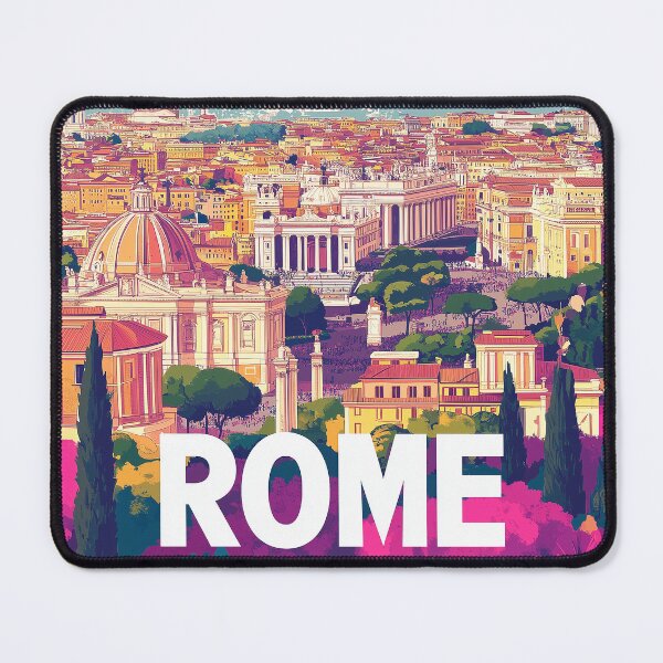 Item preview, Stunning Rome Cityscape Art Print – Vintage-Inspired Italian Decor designed and sold by nomiraclehere.