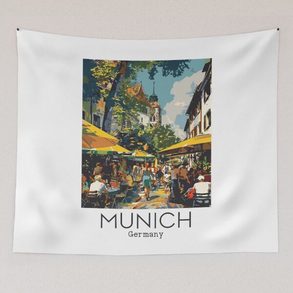 Item preview, A Vintage Travel Illustration of Munich - Germany  designed and sold by GoodOldVintage.