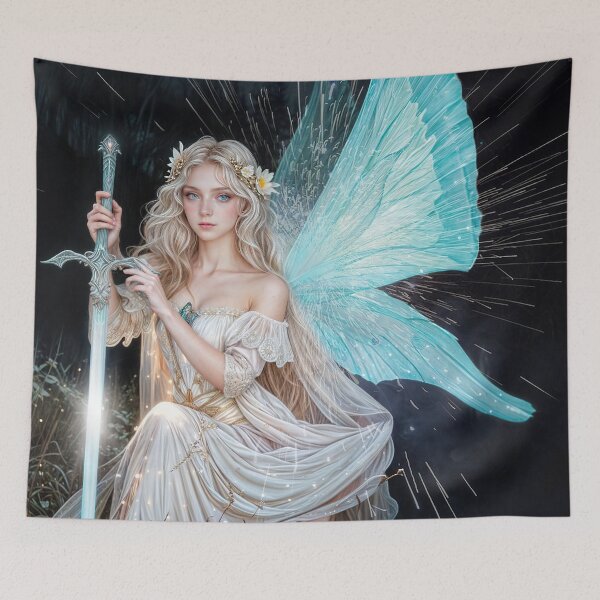 Item preview, Fierce Warrior Fairy – Mythical Strength and Grace Art designed and sold by Philipe3d.