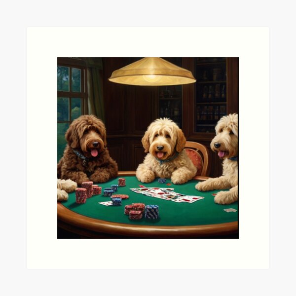 Item preview, Dogs Playing Poker Labradoodle Labradoodles Dog Card Game Cards designed and sold by Draculaura2009.